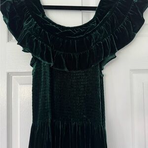 Hill House Deep Emerald Velvet Dress